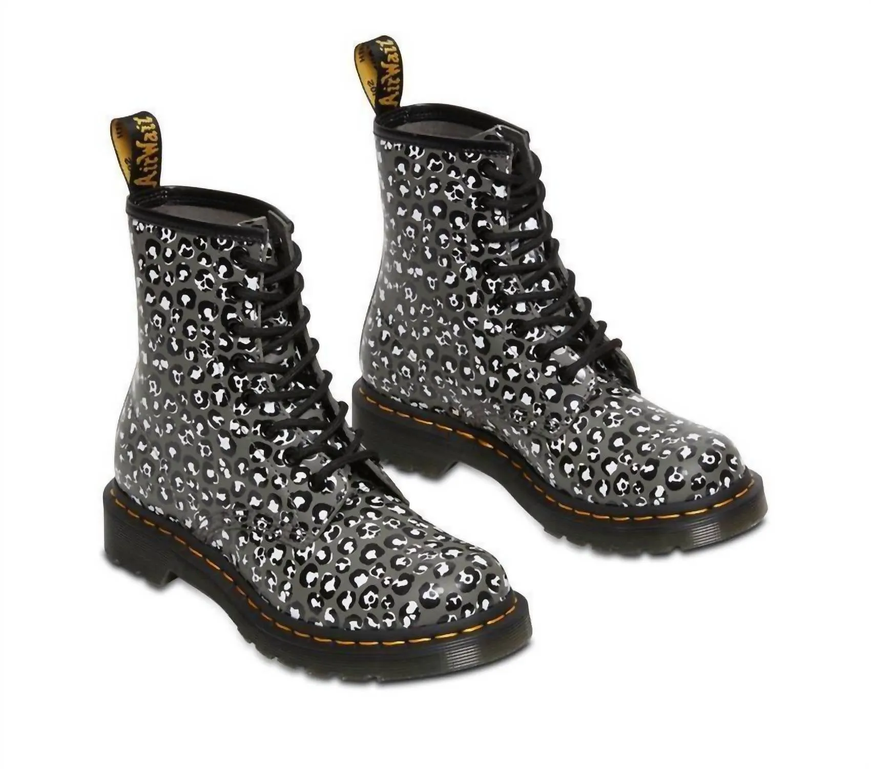 1460 Gunmetal Loud Leopard Smooth