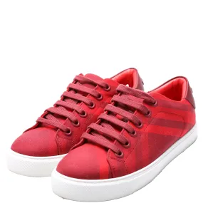 Albridge Check Sneakers Size 37.5 Red