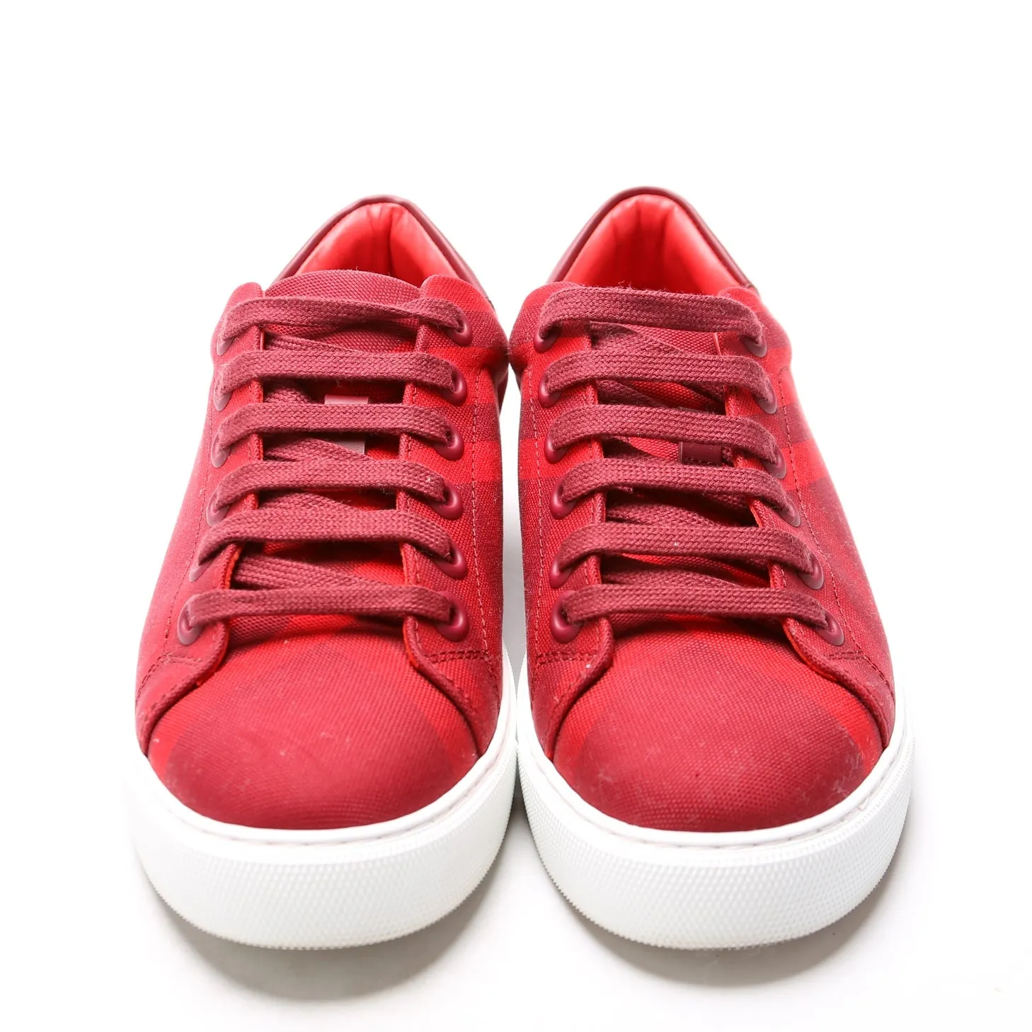 Albridge Check Sneakers Size 37.5 Red