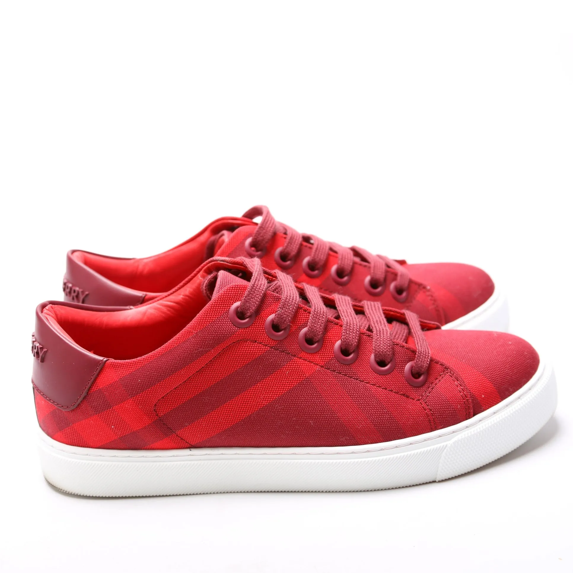 Albridge Check Sneakers Size 37.5 Red