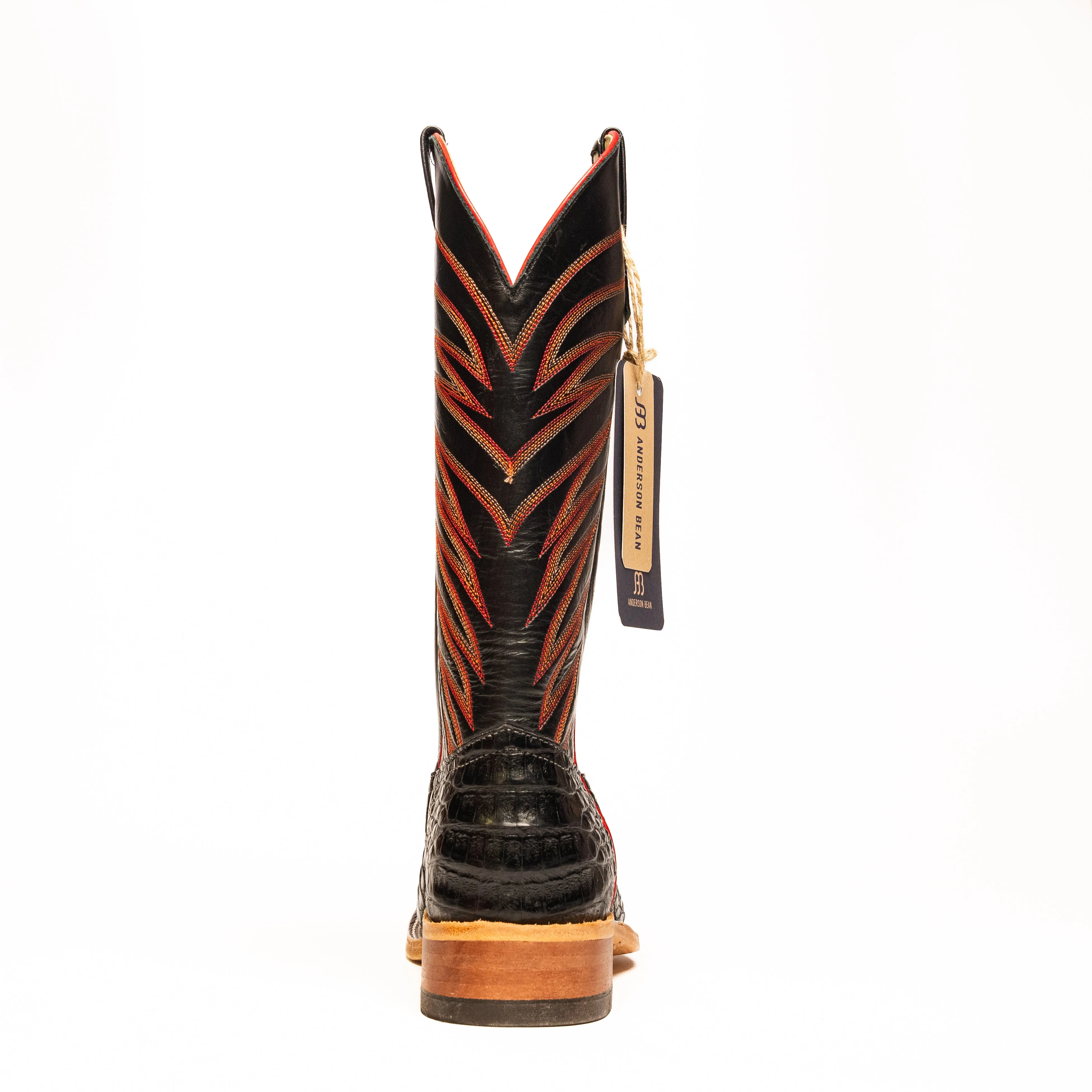 Anderson Bean Black Caiman Belly with Black Glove Top S3005