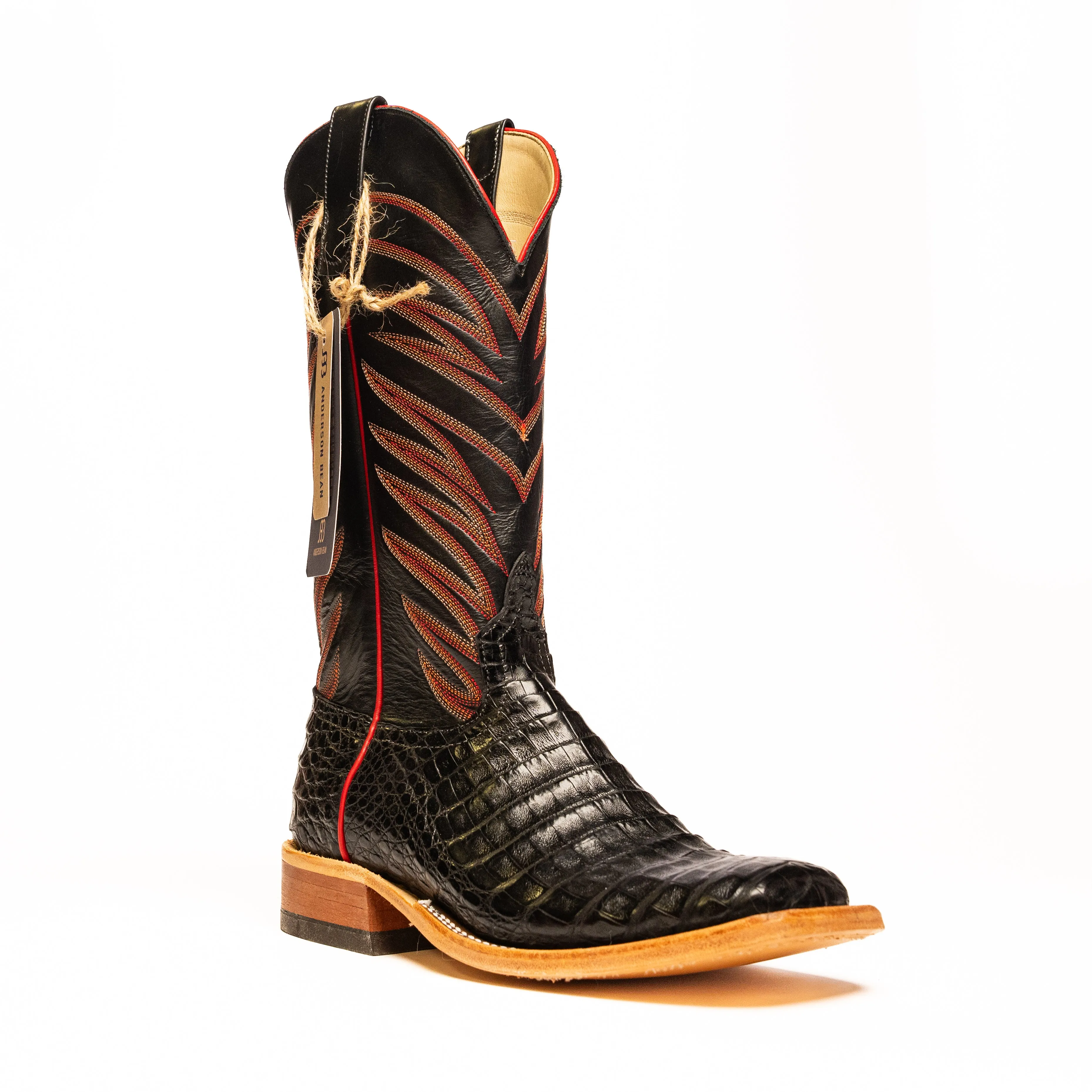 Anderson Bean Black Caiman Belly with Black Glove Top S3005