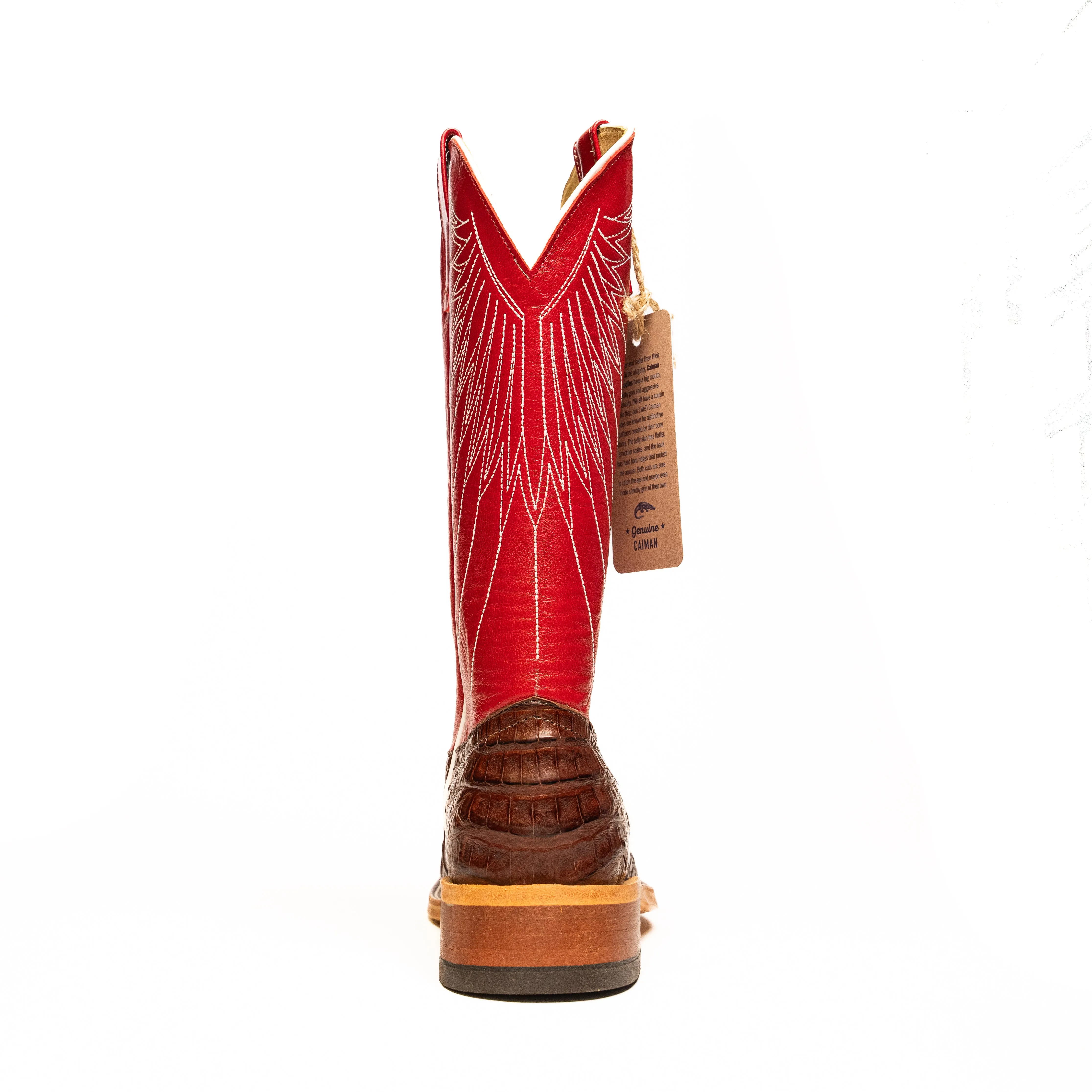 Anderson Bean Tobacco Caiman Belly with Tristan Kidskin Top S3014