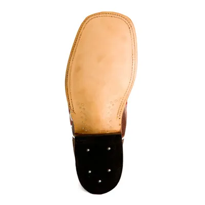 Anderson Bean Tobacco Caiman Belly with Tristan Kidskin Top S3014
