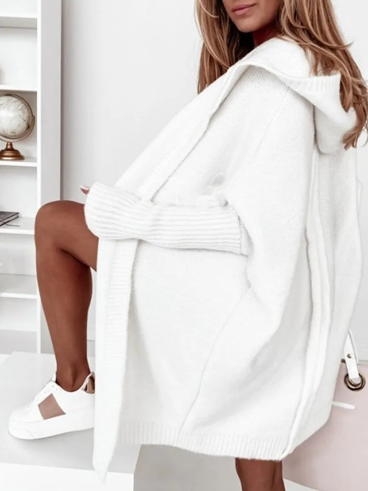 Betterthy 🔥2024 NEW Bat Sleeve Loose Hooded knitted Sweater Cardigan