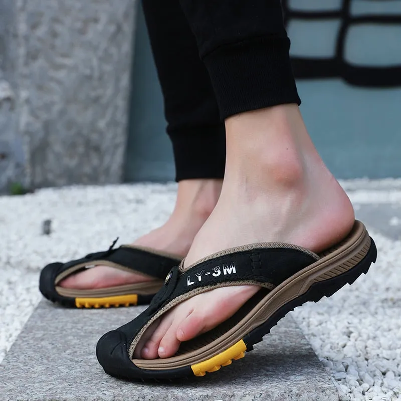 Genuine Cow Leather  Slippers