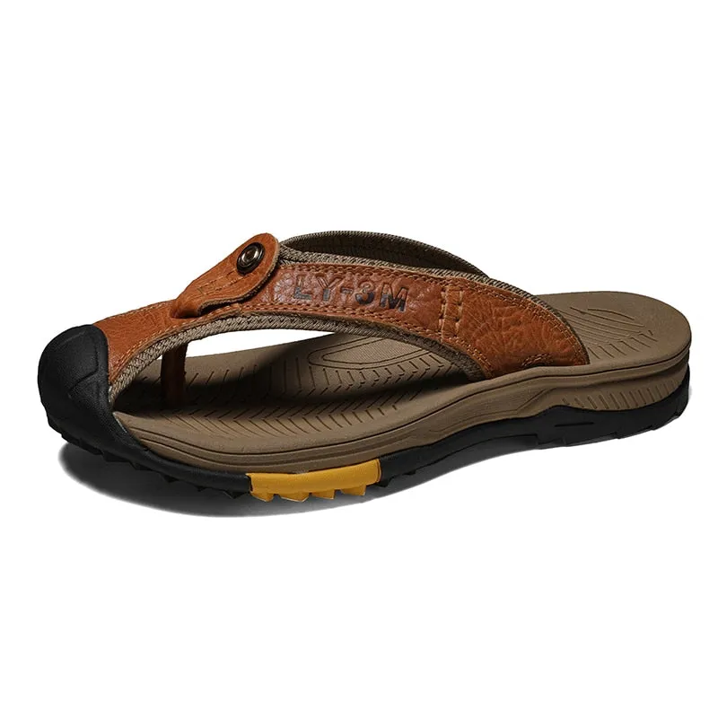 Genuine Cow Leather  Slippers