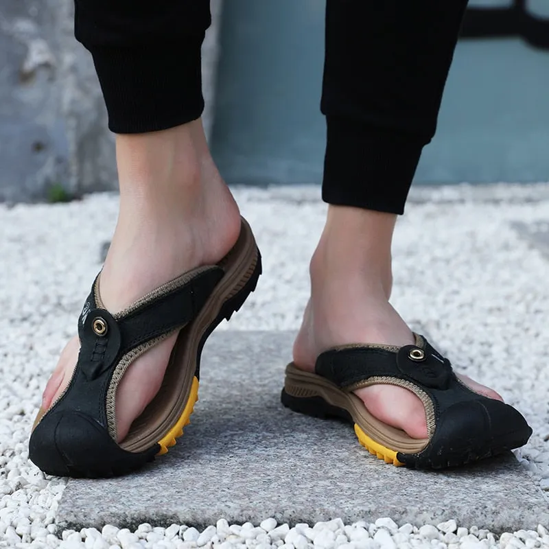 Genuine Cow Leather  Slippers