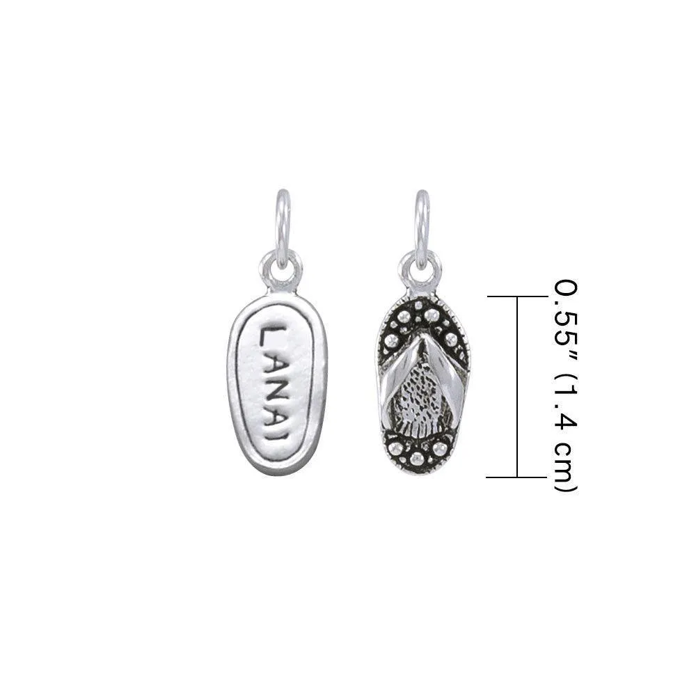 Lanai Island Silver Flip Flops Charm
