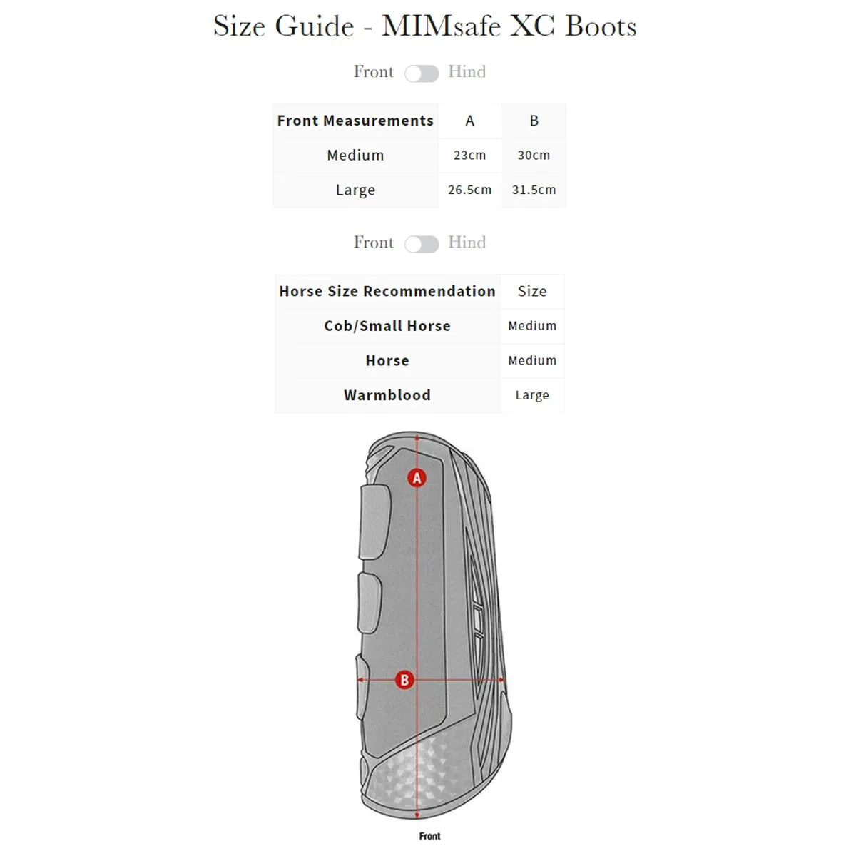 LeMieux MIMSafe XC Boot Fronts