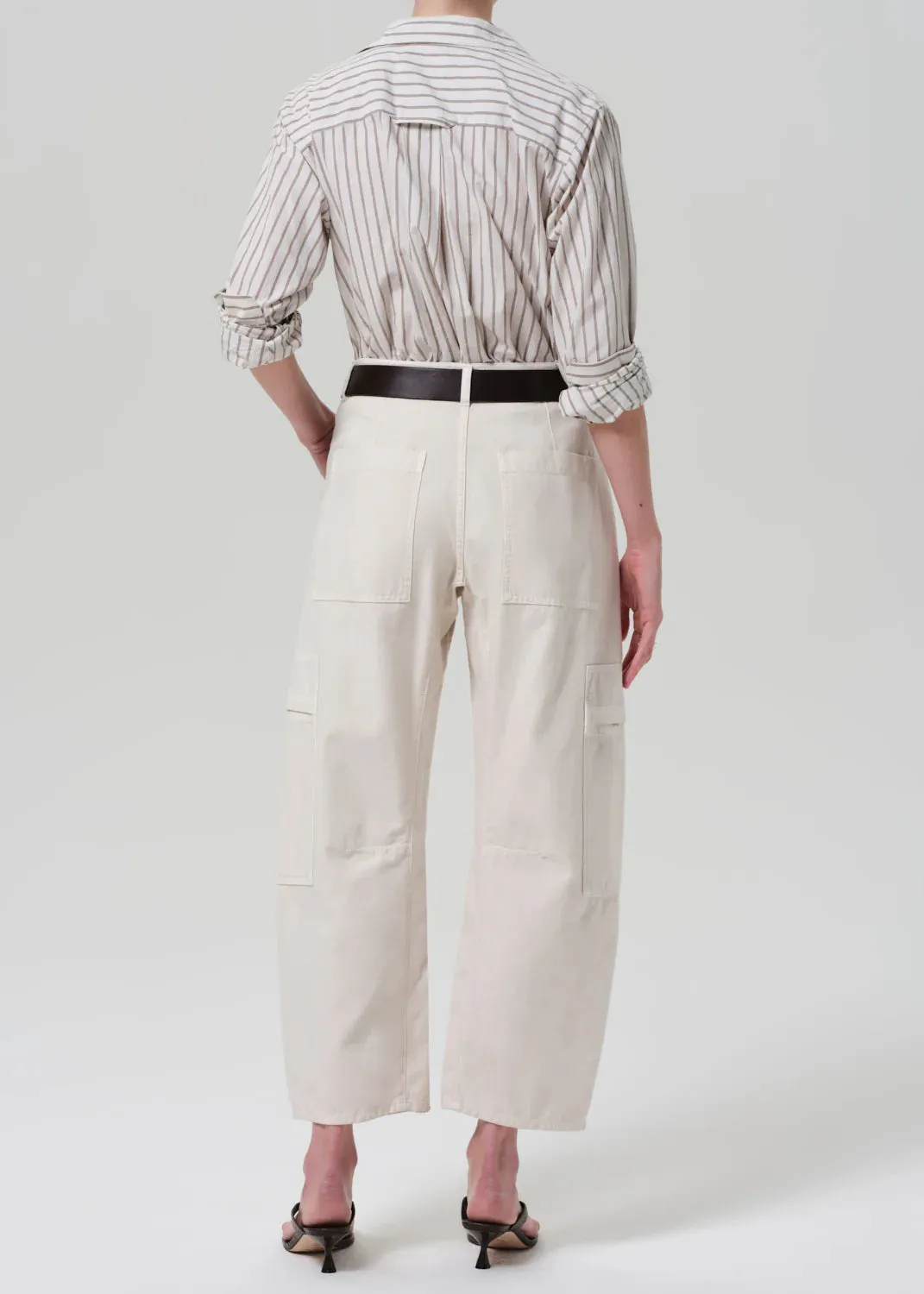 Marcelle Low Slung Cargo Sateen Almondette