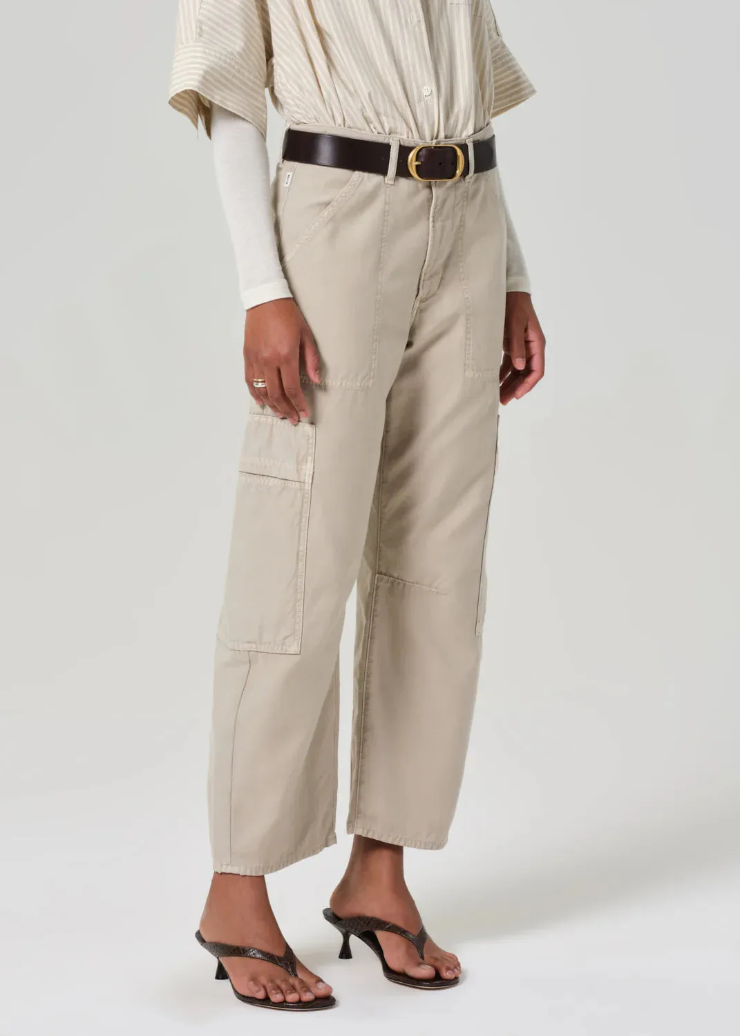 Marcelle Low Slung Cargo Sateen Burnished Quartz