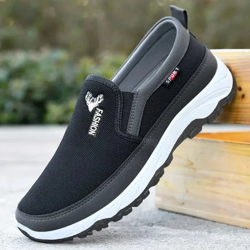 Men's Canvas Shoes with Soft Soles Casual Breathable Comfortable Men's Oxford Sneakers