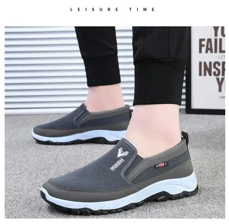 Men's Canvas Shoes with Soft Soles Casual Breathable Comfortable Men's Oxford Sneakers