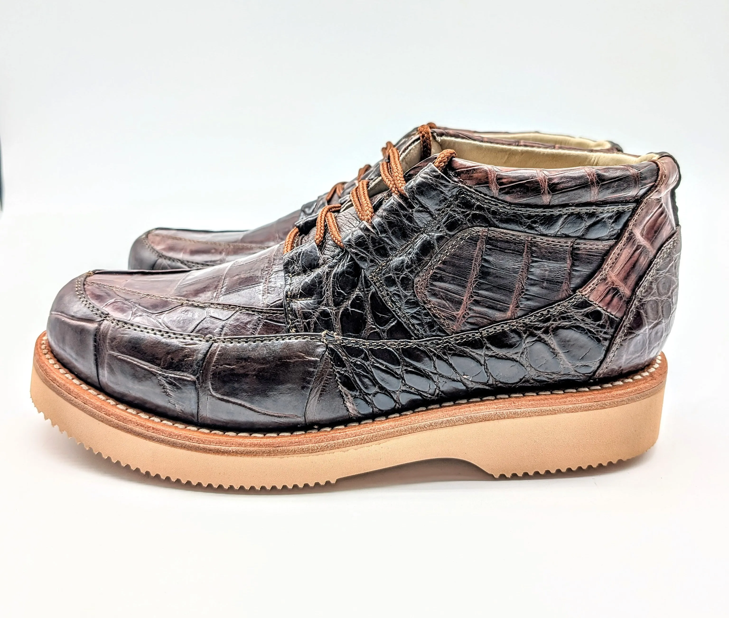 Men's Mahogany Alligator Goodyear Welt Sneaker Boots