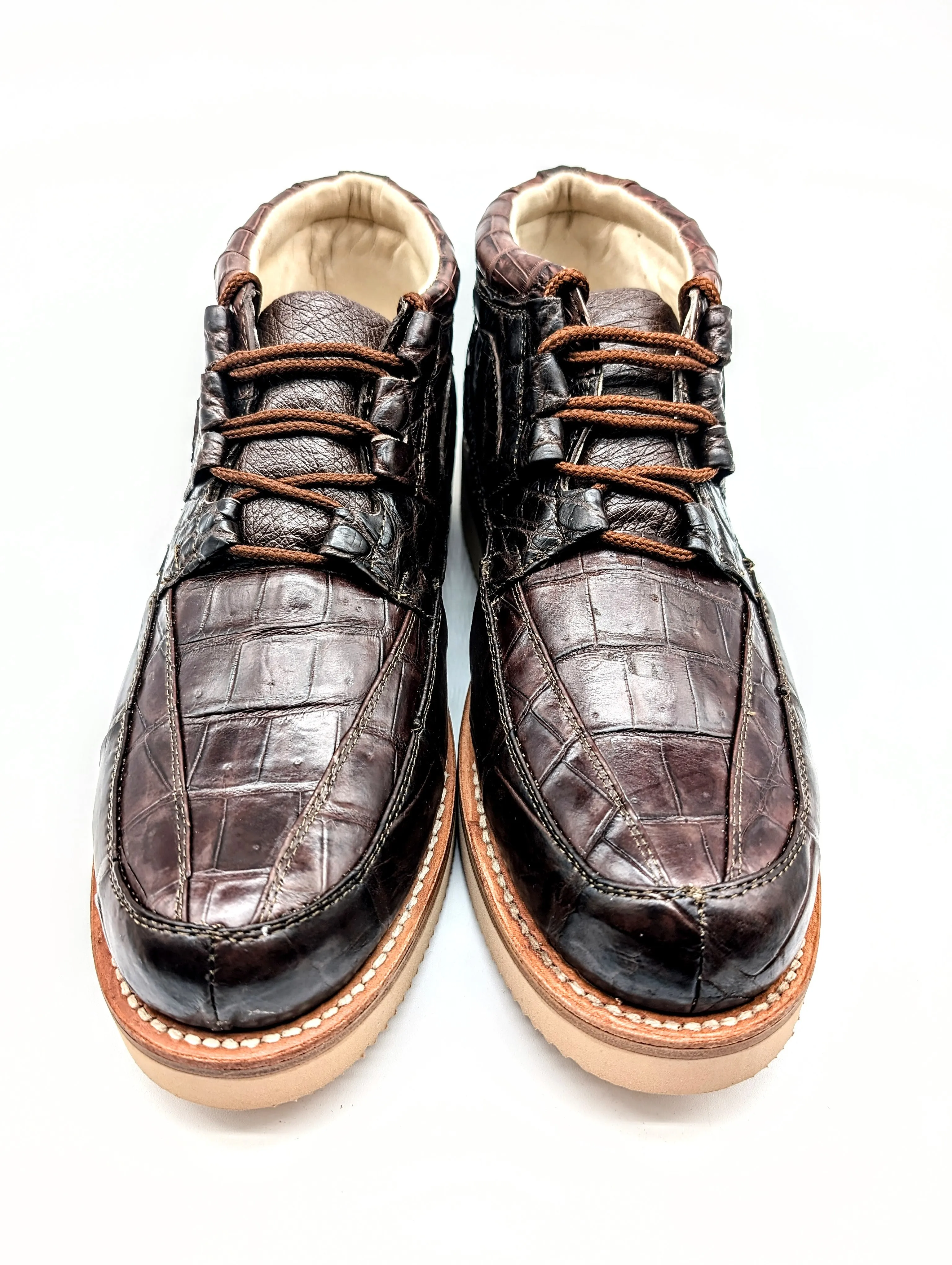 Men's Mahogany Alligator Goodyear Welt Sneaker Boots