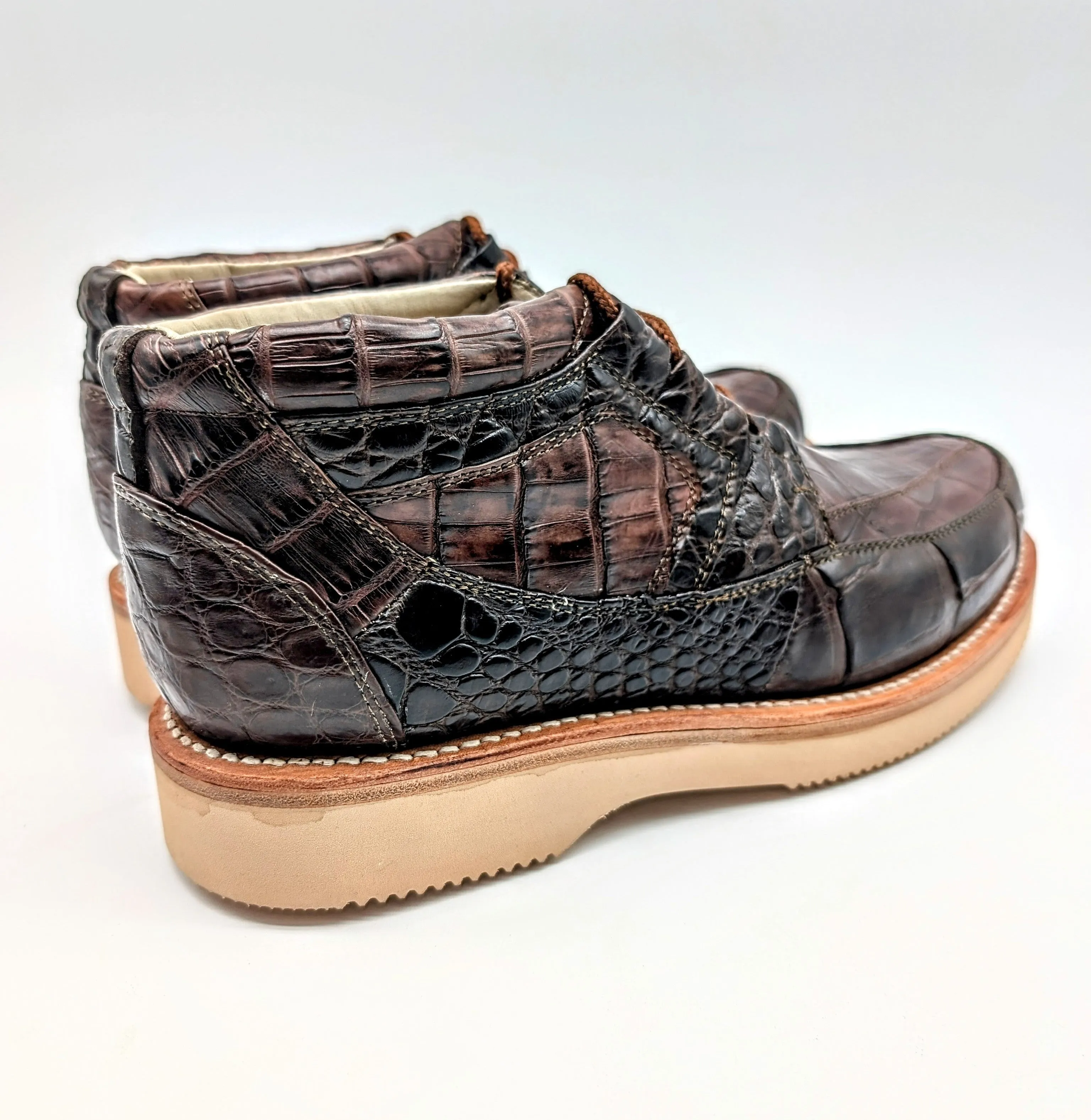 Men's Mahogany Alligator Goodyear Welt Sneaker Boots