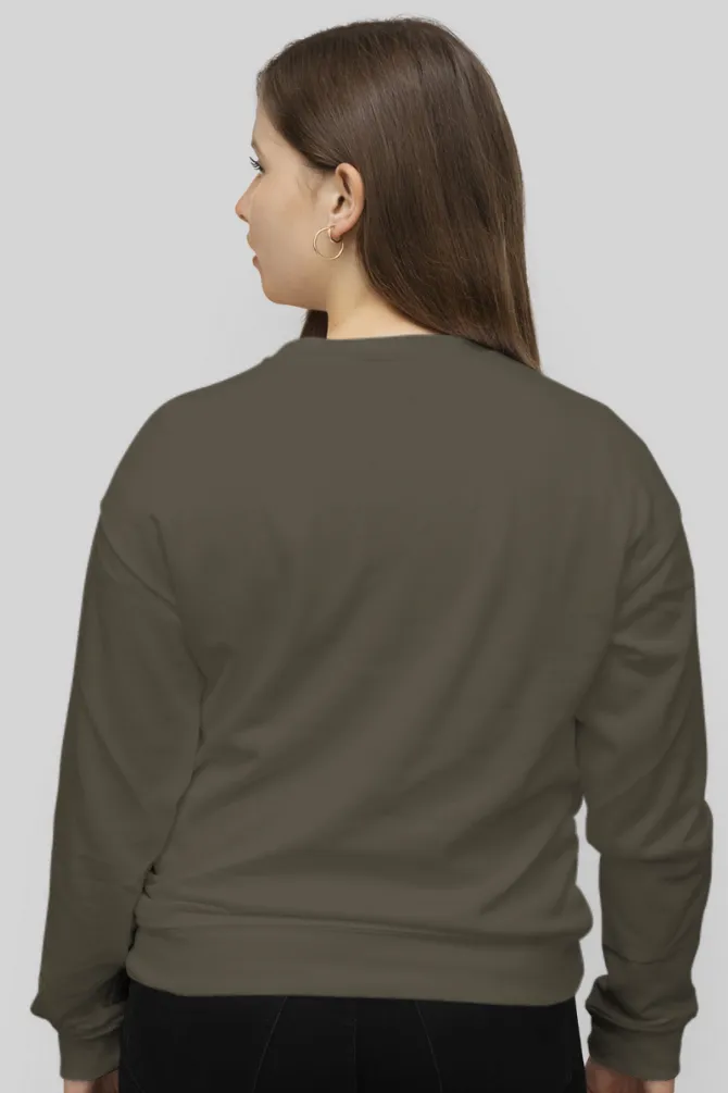 Olive Green Sweatshirt for women