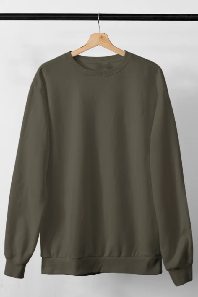 Olive Green Sweatshirt for women