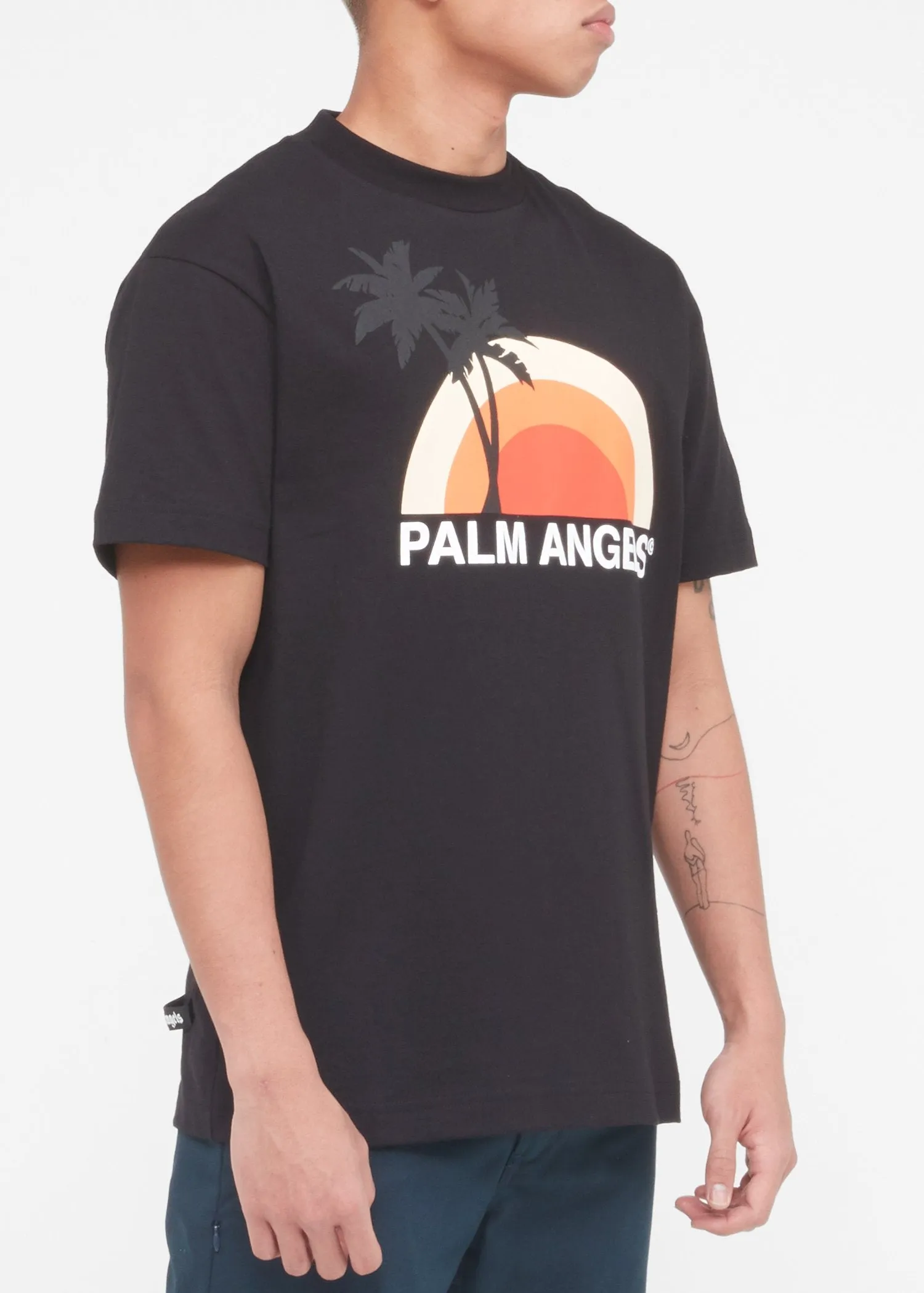 PALM ANGELS: SUNSET TEE [BLACK]