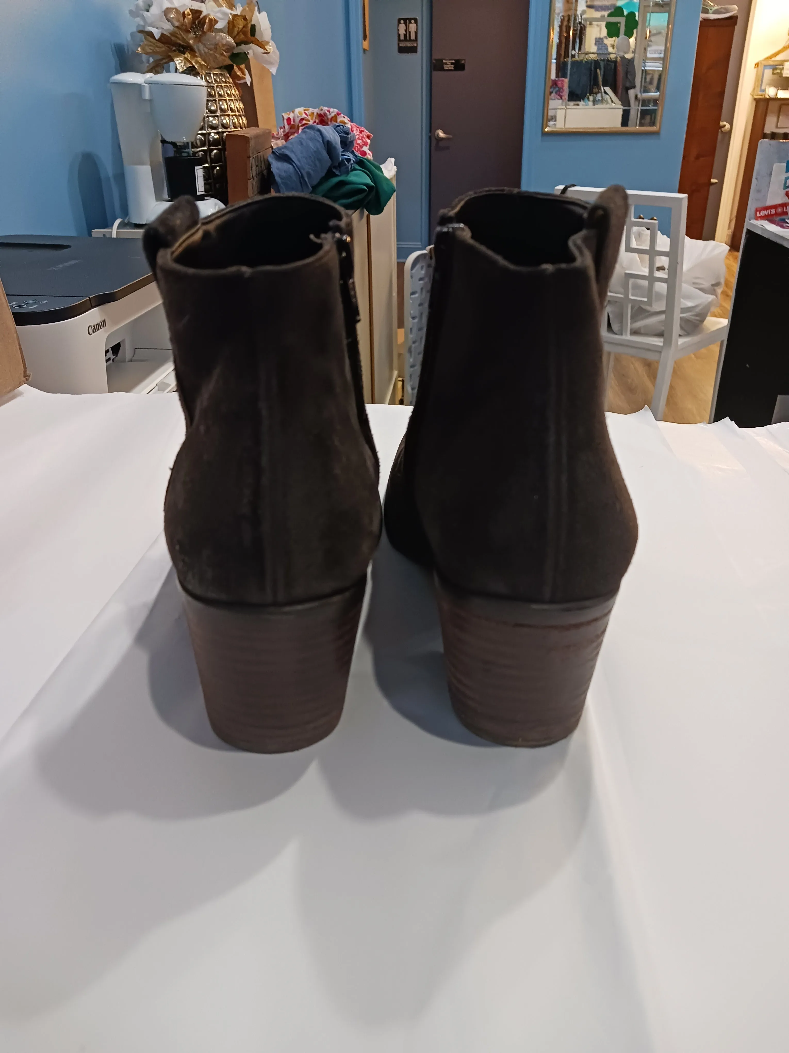 Paul Green Suede Booties, Size US 8.5