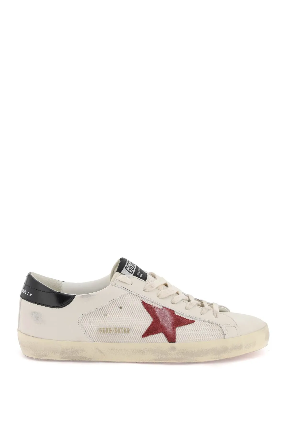 "leather and mesh super-star double quarter sne
