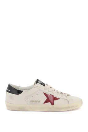 "leather and mesh super-star double quarter sne