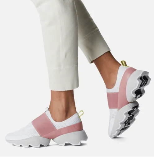 Sorel Women's Kinetic Impact Strap Sneaker- White/ Moonstone