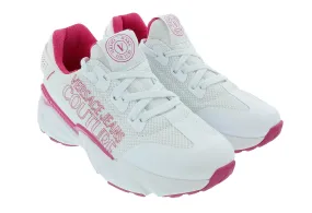 Versace Jeans Couture White Pink  Athletic  Fashion Everyday Sneakers -